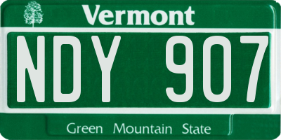 VT license plate NDY907