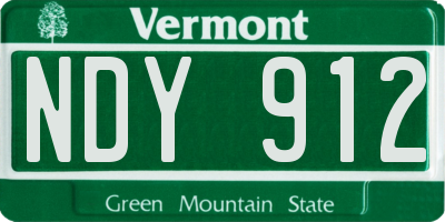 VT license plate NDY912