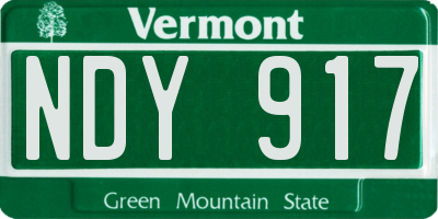 VT license plate NDY917