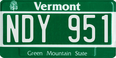 VT license plate NDY951