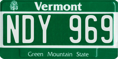 VT license plate NDY969