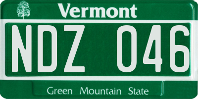 VT license plate NDZ046