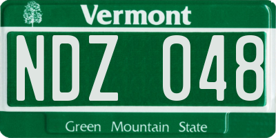VT license plate NDZ048