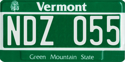 VT license plate NDZ055