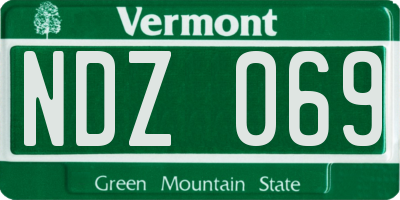 VT license plate NDZ069
