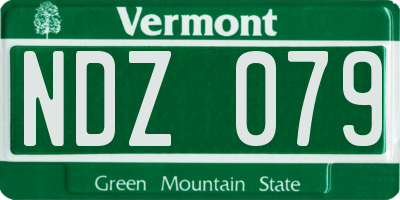 VT license plate NDZ079