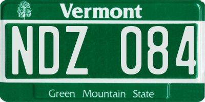 VT license plate NDZ084