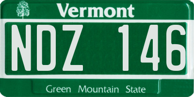 VT license plate NDZ146