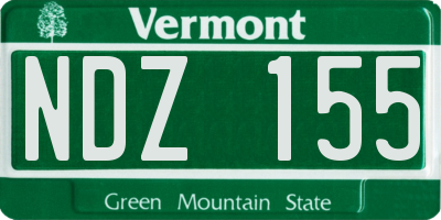VT license plate NDZ155
