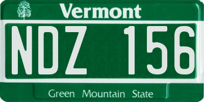 VT license plate NDZ156