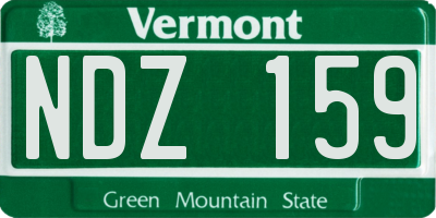 VT license plate NDZ159