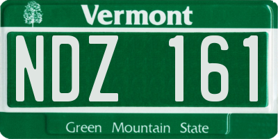 VT license plate NDZ161