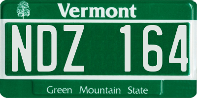 VT license plate NDZ164