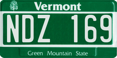 VT license plate NDZ169