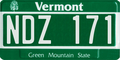 VT license plate NDZ171