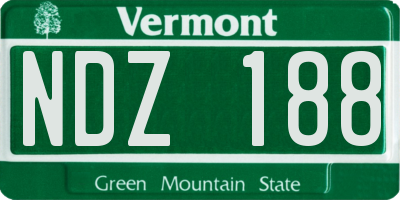 VT license plate NDZ188