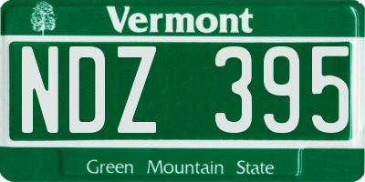 VT license plate NDZ395