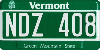 VT license plate NDZ408