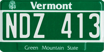 VT license plate NDZ413