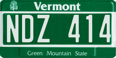 VT license plate NDZ414