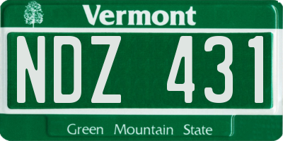 VT license plate NDZ431