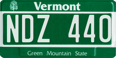 VT license plate NDZ440