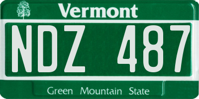 VT license plate NDZ487