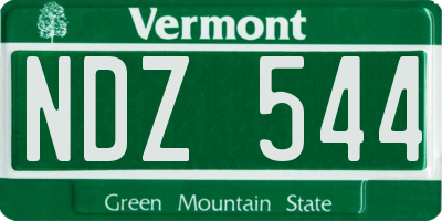 VT license plate NDZ544
