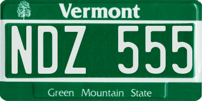 VT license plate NDZ555