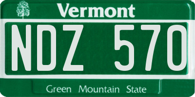 VT license plate NDZ570