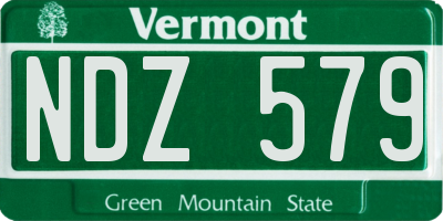 VT license plate NDZ579