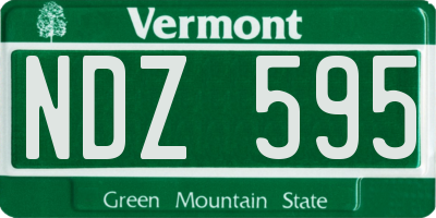 VT license plate NDZ595