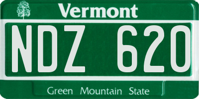 VT license plate NDZ620