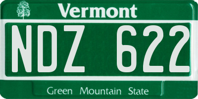 VT license plate NDZ622