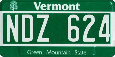 VT license plate NDZ624