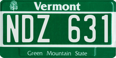 VT license plate NDZ631