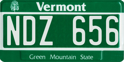 VT license plate NDZ656