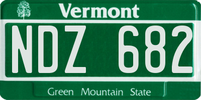 VT license plate NDZ682