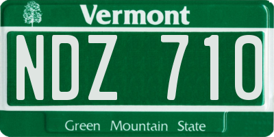 VT license plate NDZ710