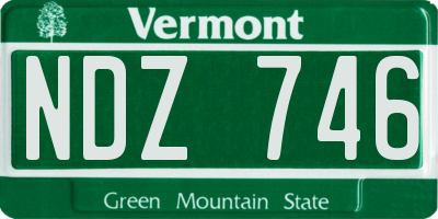 VT license plate NDZ746