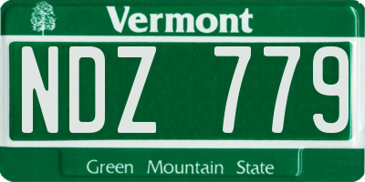 VT license plate NDZ779