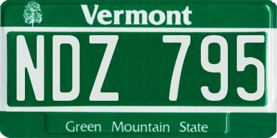 VT license plate NDZ795