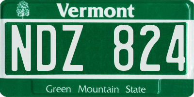 VT license plate NDZ824