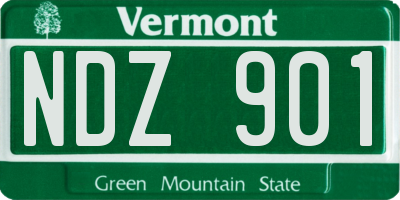 VT license plate NDZ901