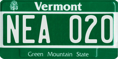VT license plate NEA020