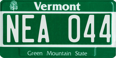 VT license plate NEA044