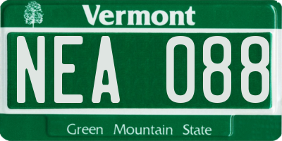 VT license plate NEA088