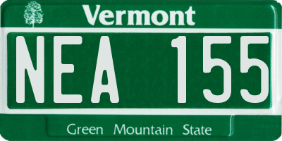 VT license plate NEA155