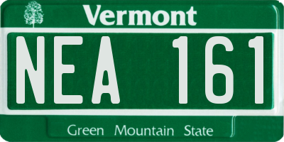 VT license plate NEA161
