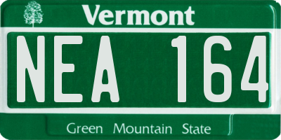 VT license plate NEA164